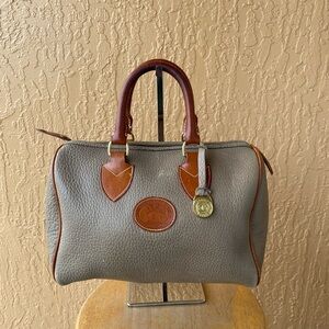 Vintage Dooney & Bourke awl Boston taupe satchel hand bag